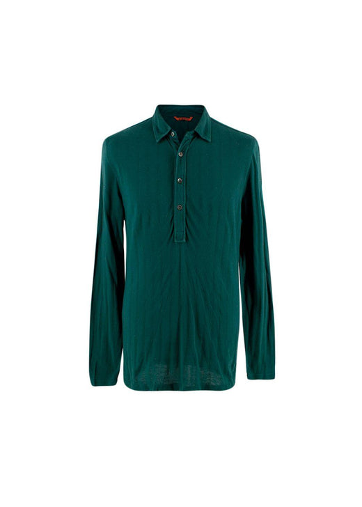 Teal Cotton Polo Shirt