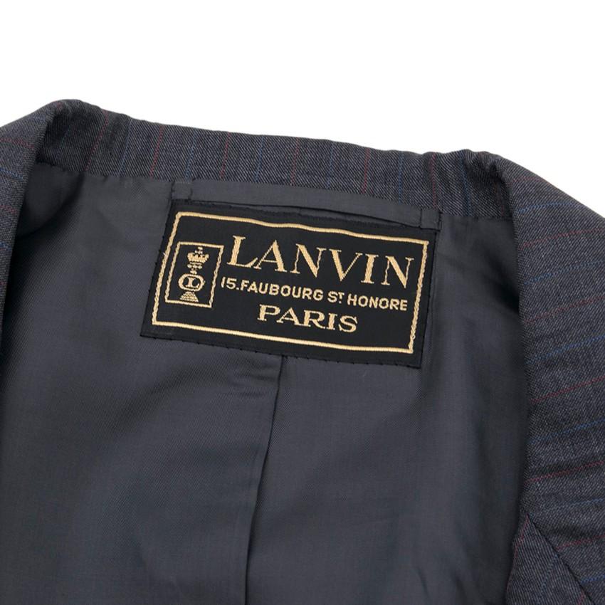 Lanvin Grey and Red Pinstripe Blazer