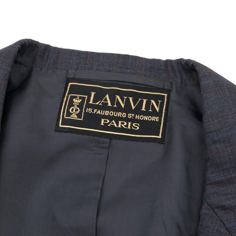 Lanvin Grey and Red Pinstripe Blazer