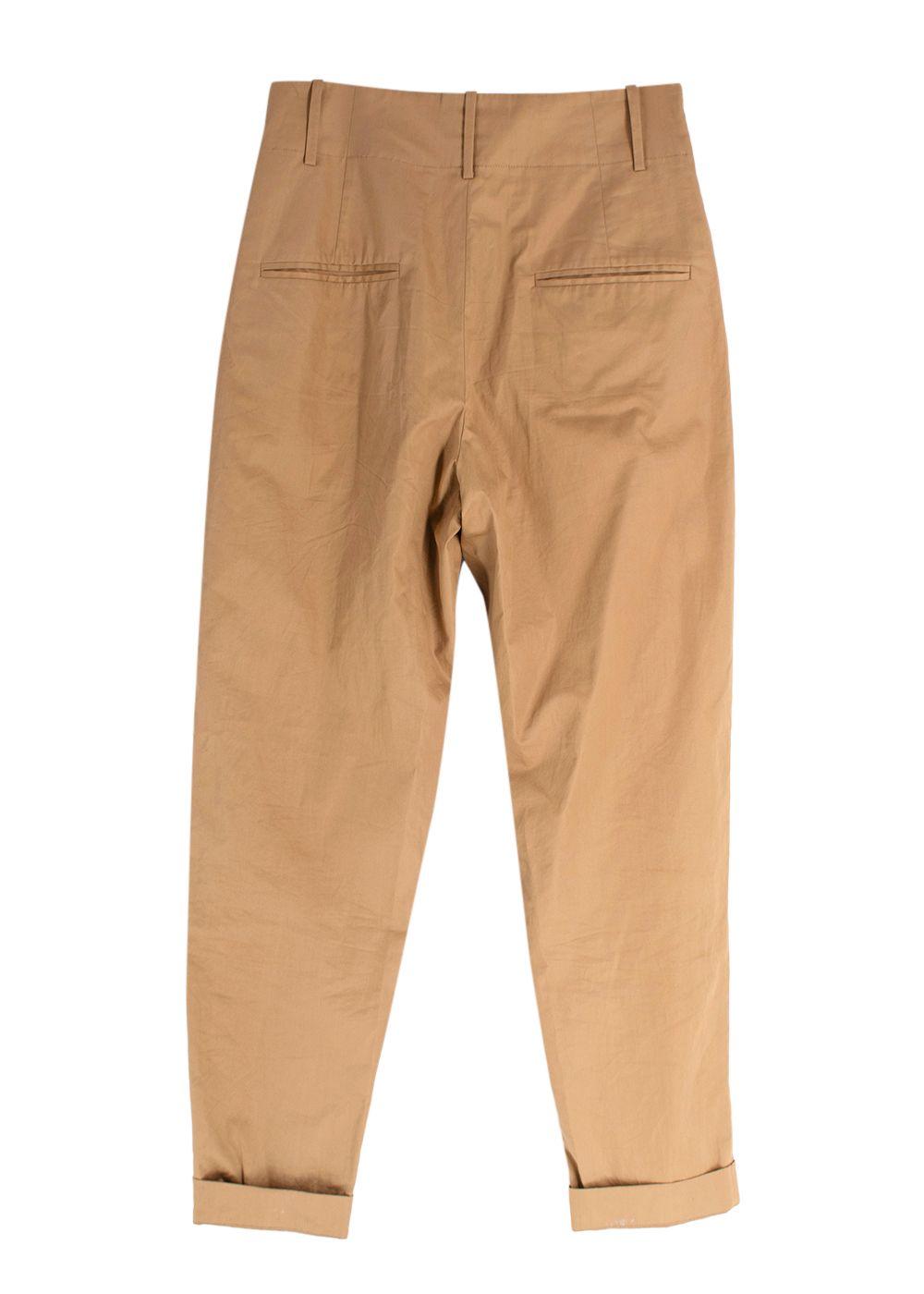Isabel Marant Tan 'Nestoe' Cotton Trousers