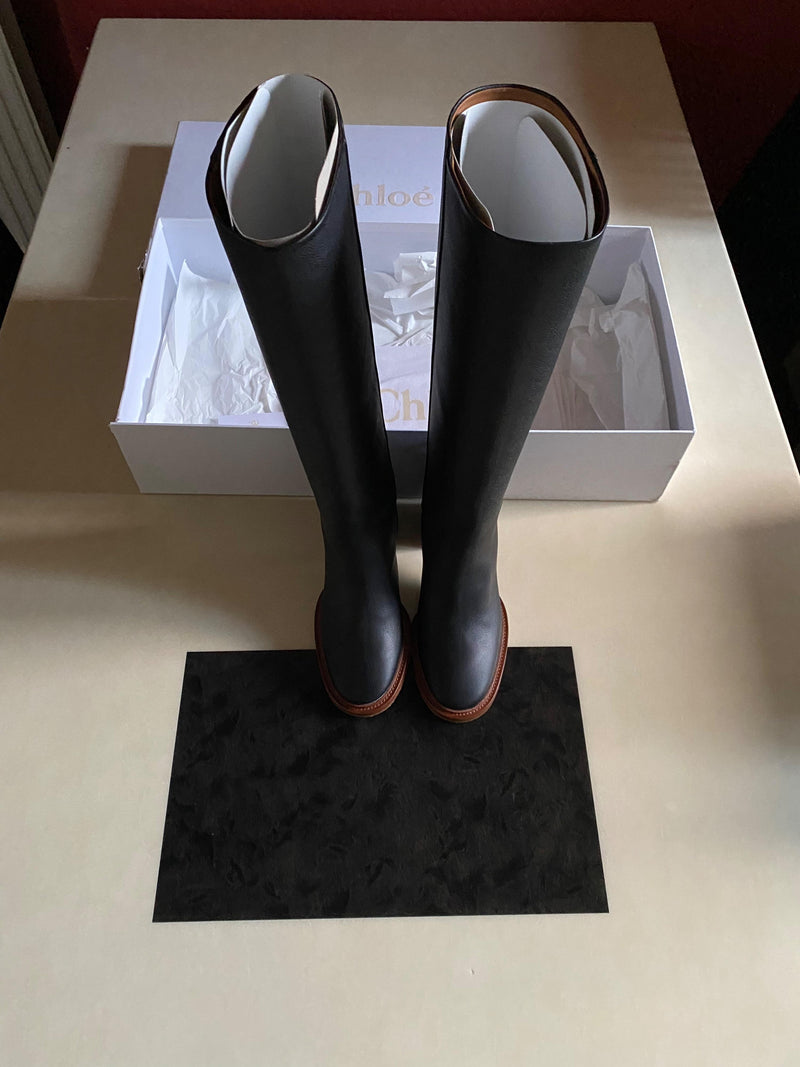 Edith Leather Knee Boots