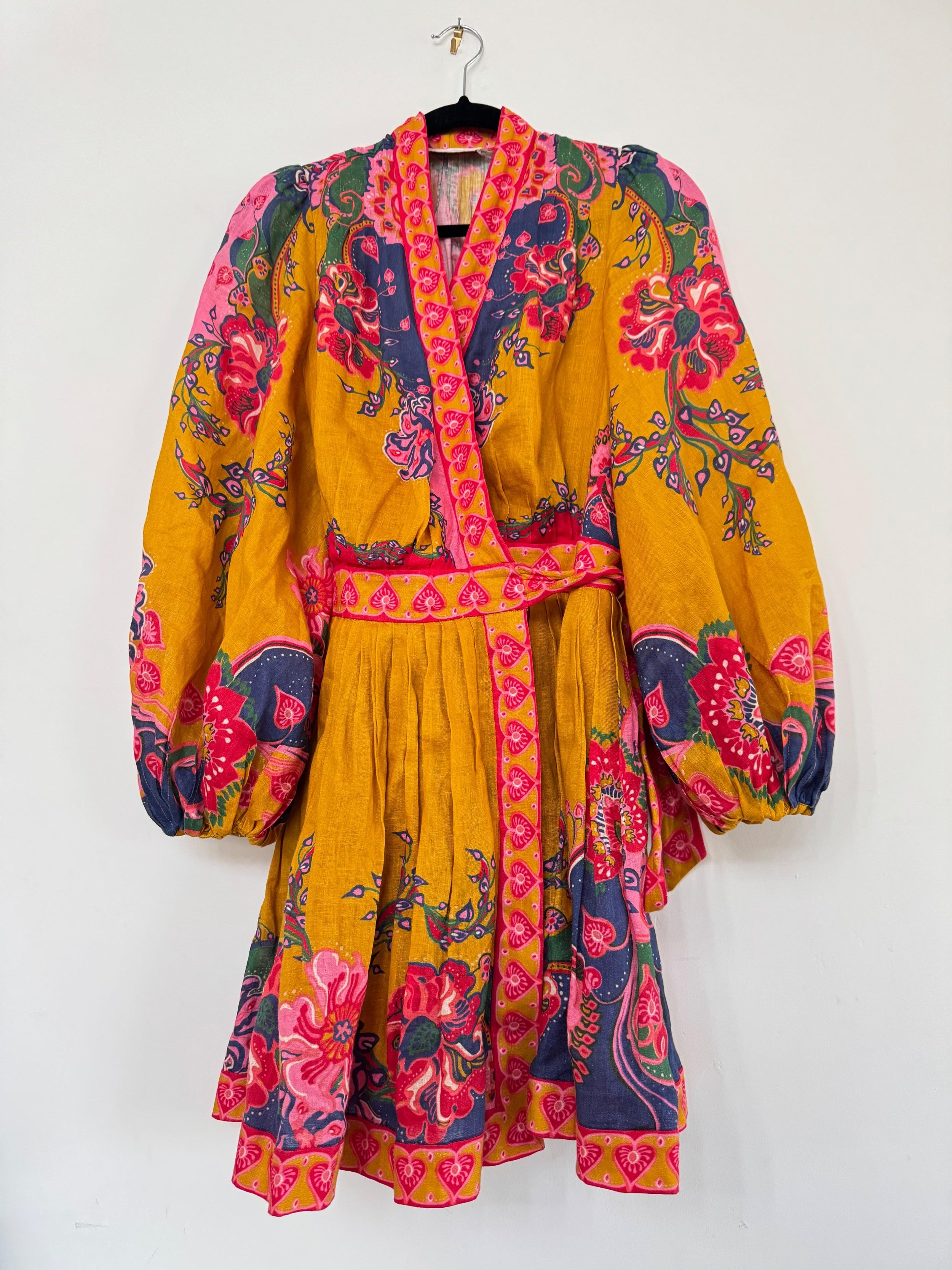 Zimmermann Orange Lovestruck Mini Dress