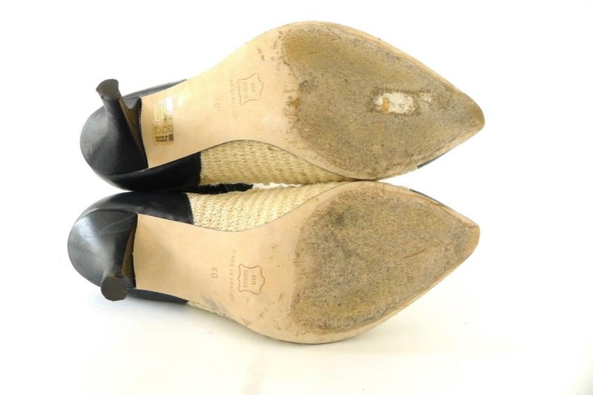Isabel Marant Gava cotton-raffia and leather pumps