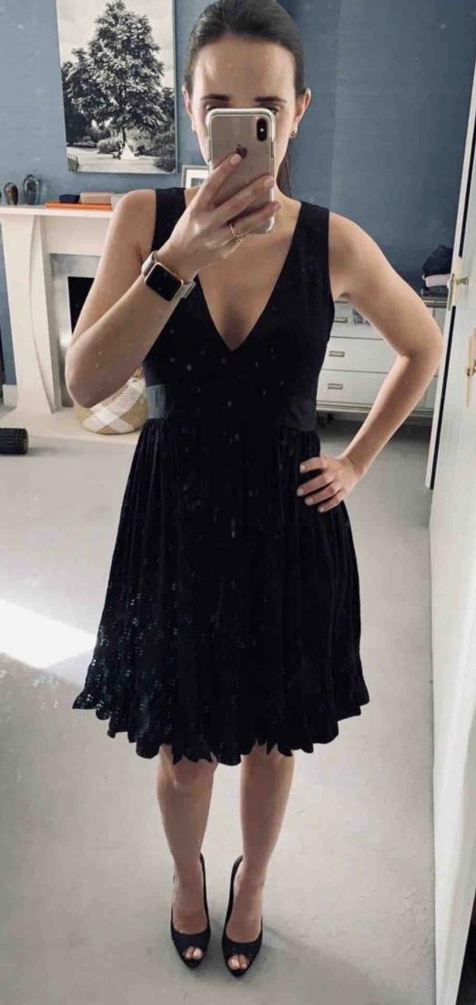Balenciaga Black Draped Silk Dress