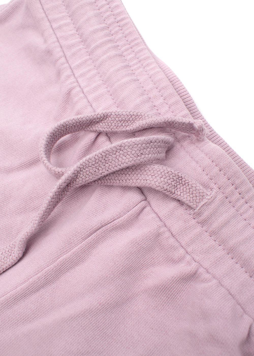Pink Drawstring Cotton Shorts