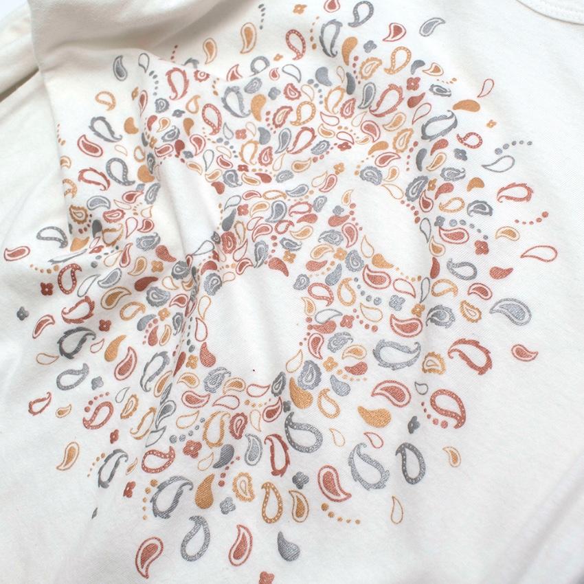 Bonpoint White Cherry Paisley Print Long Sleeved Top