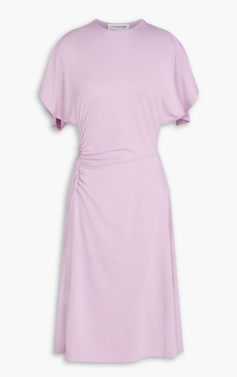 Victoria Beckham Ruched Stretch-Jersey Dress