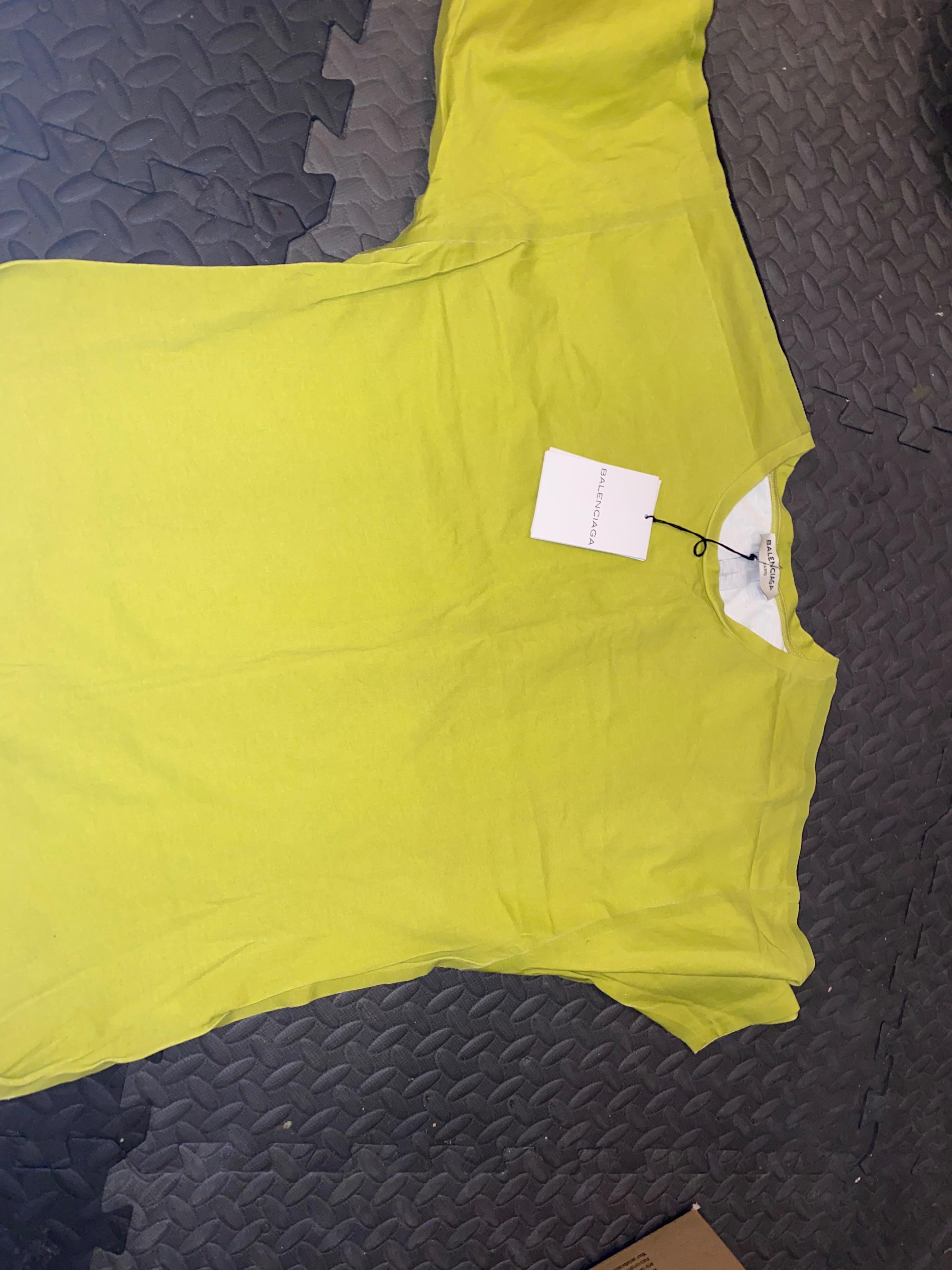 Green transfer printed cotton T-shirt