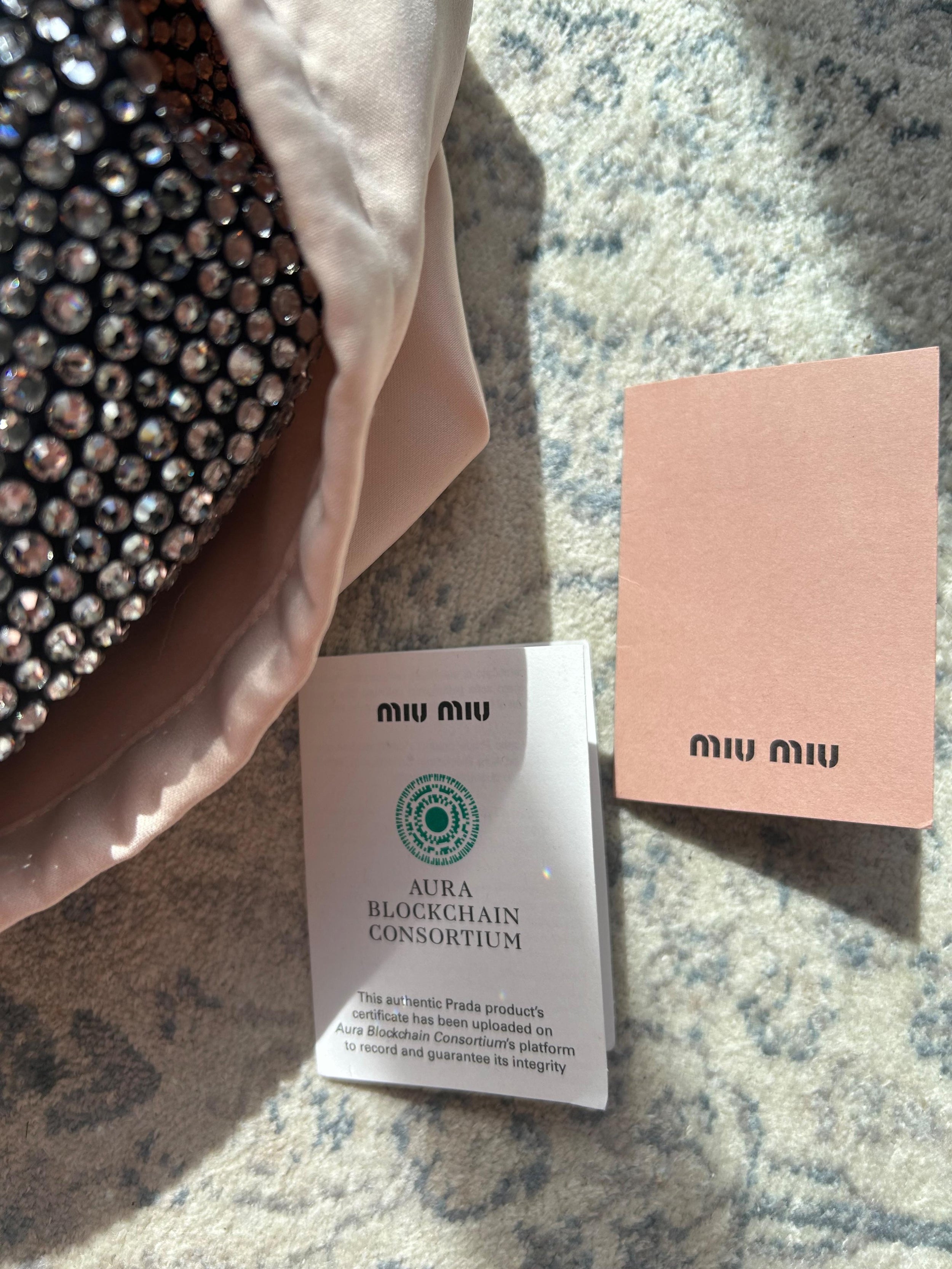 Miu Miu Crystal Embellished Raso Starlight Mini Hobo Bag