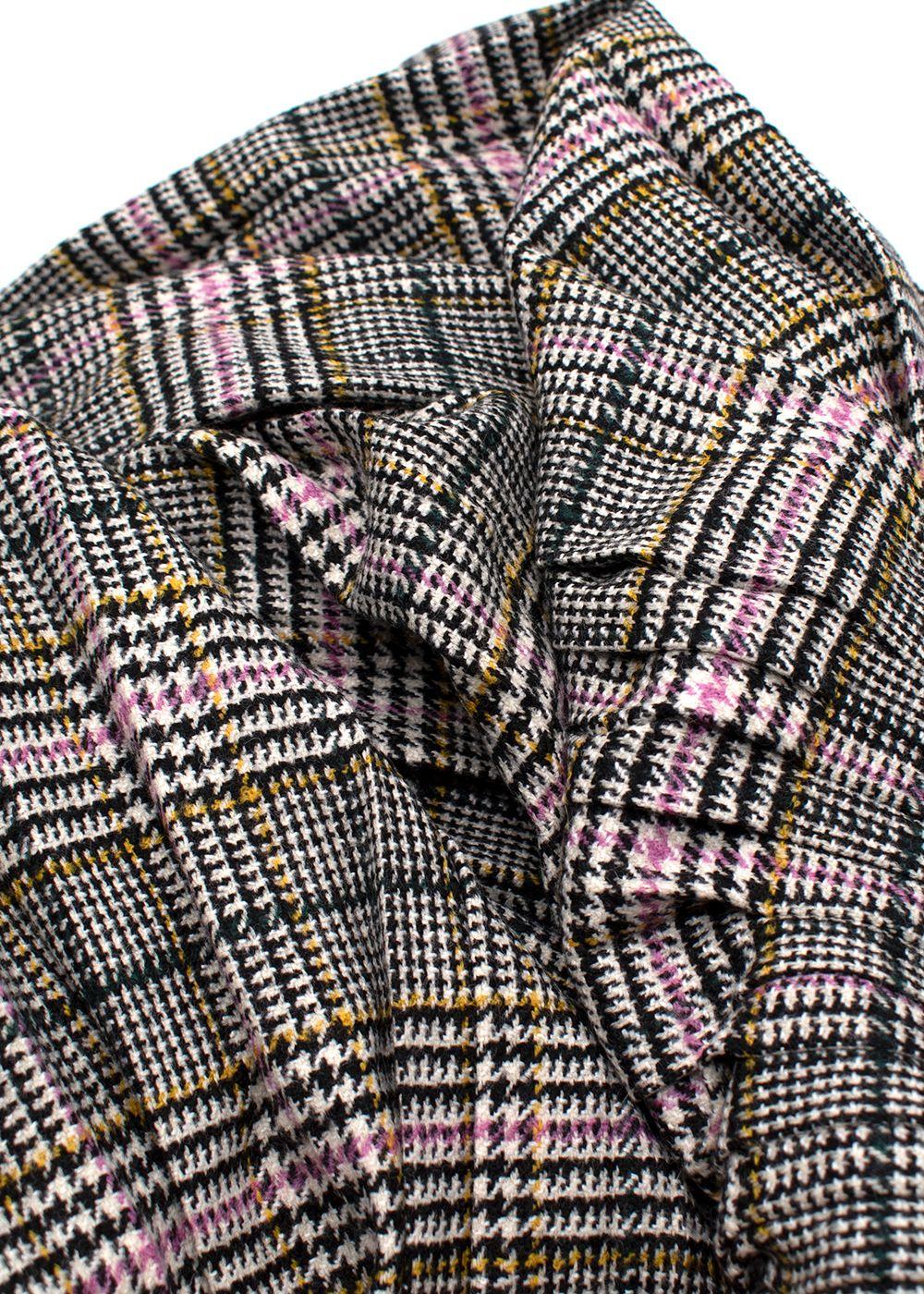 Ermanno Scervino Check Pleated Wool-Blend Skirt