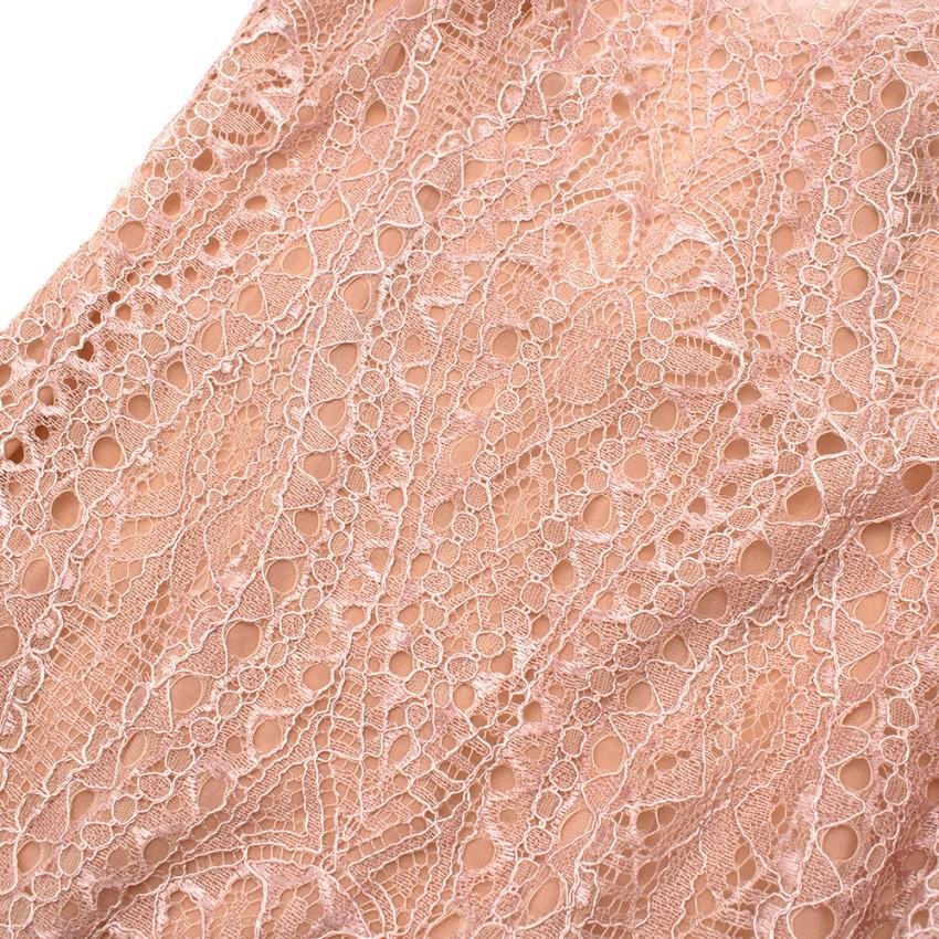 Emillio Pucci Soft Pink V-Back Lace Dress
