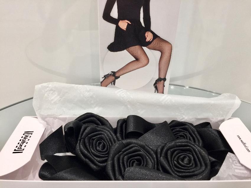Wolford Limited Edition Satin Rose Gaiters