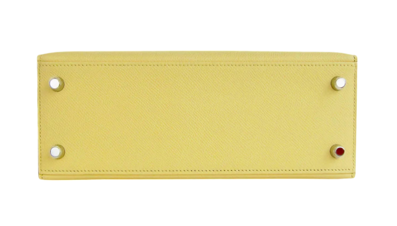 Hermès Jaune Kelly 25 cm in Epsom Leather  with Palladium Hardware