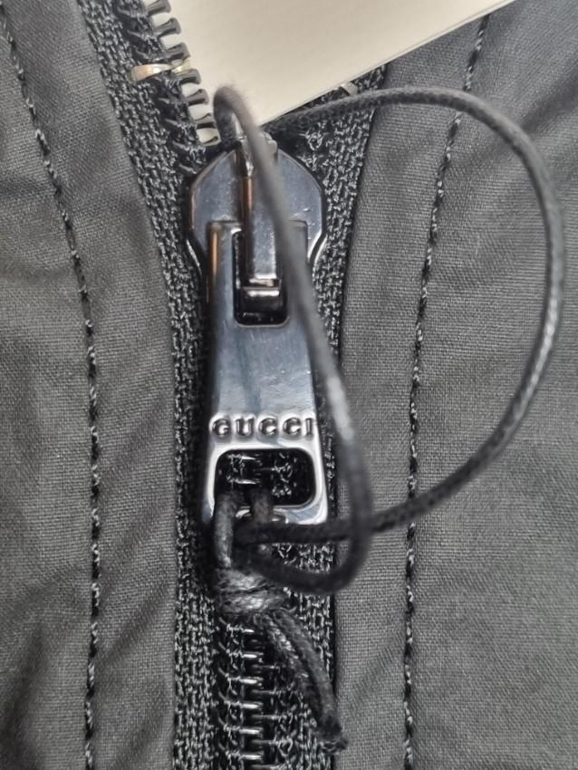 Gucci Black half-zip coated cotton jacket
