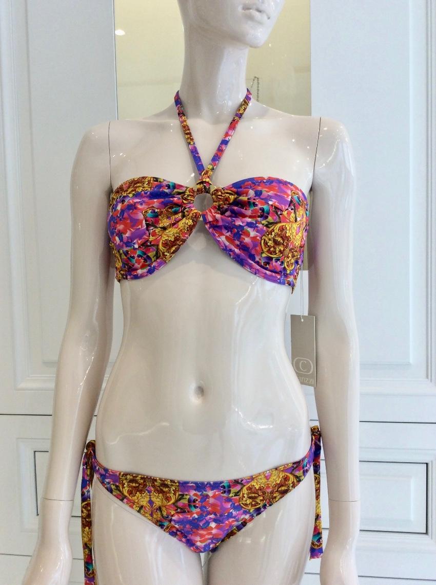 Couture Bali Print Bandeau Bikini