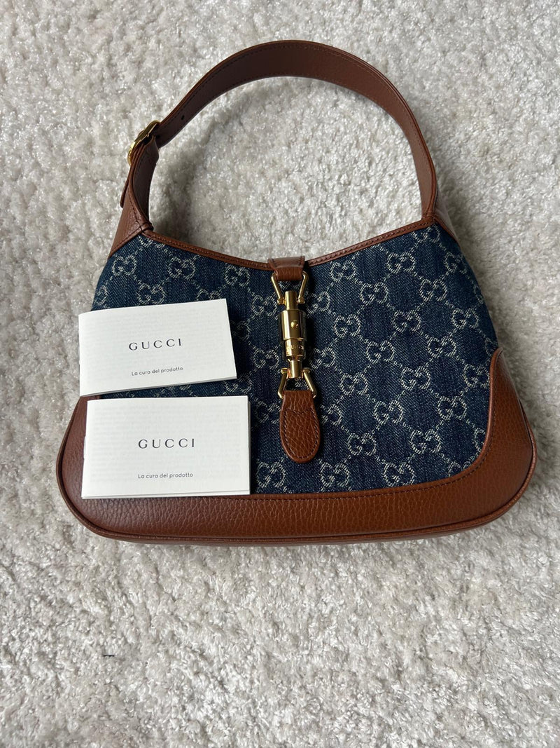 Gucci Medium Denim Jackie O Bag