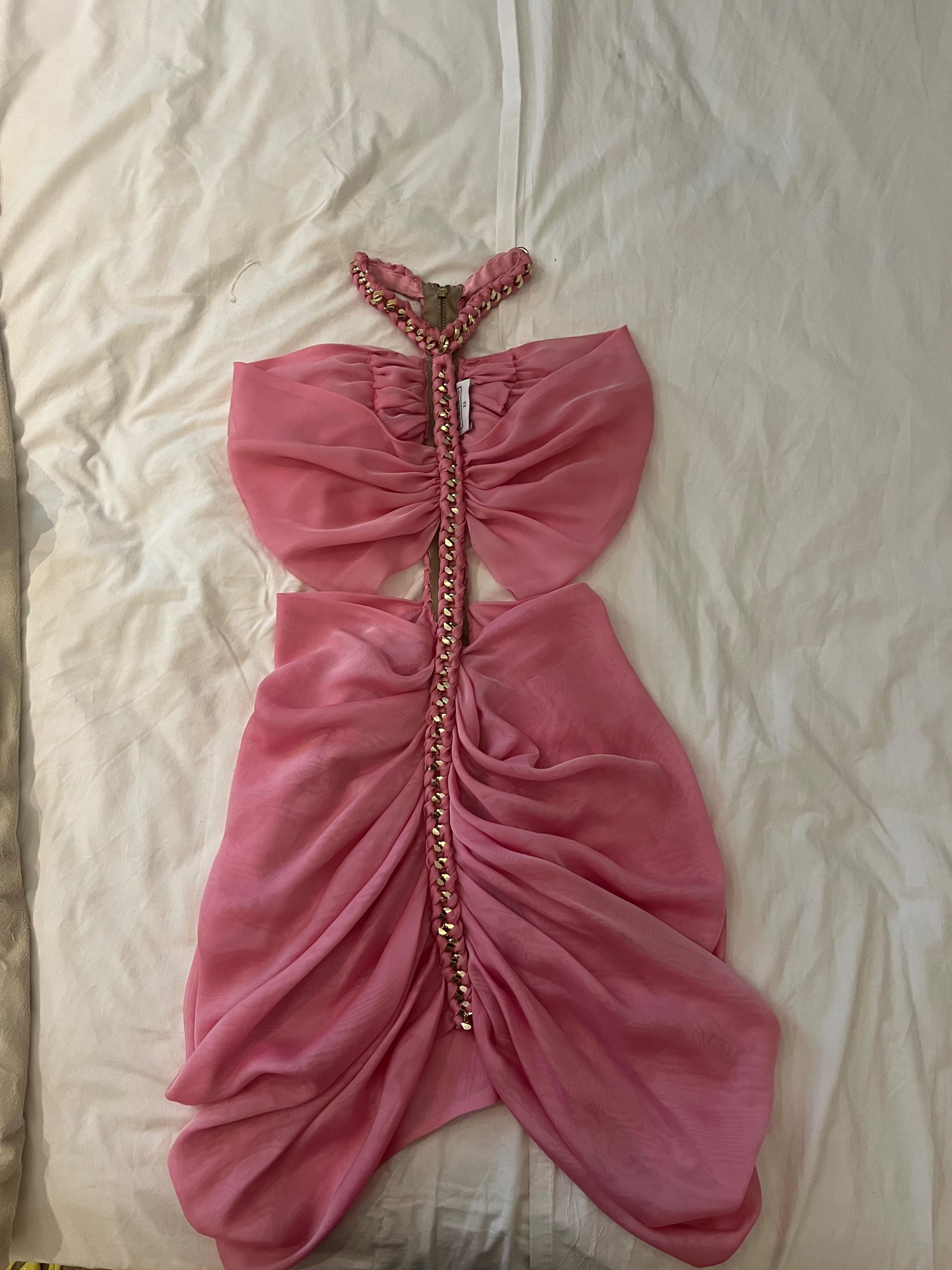 The Doll's House Pink Draped Karlie Mini Dress
