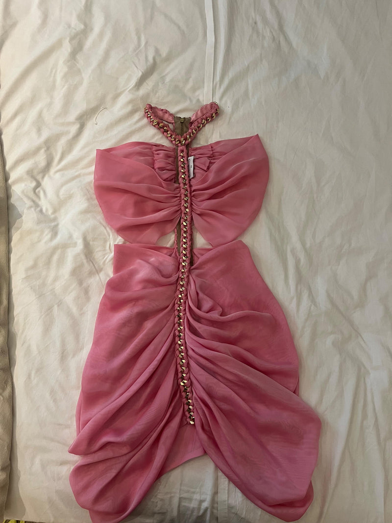 The Doll's House Pink Draped Karlie Mini Dress