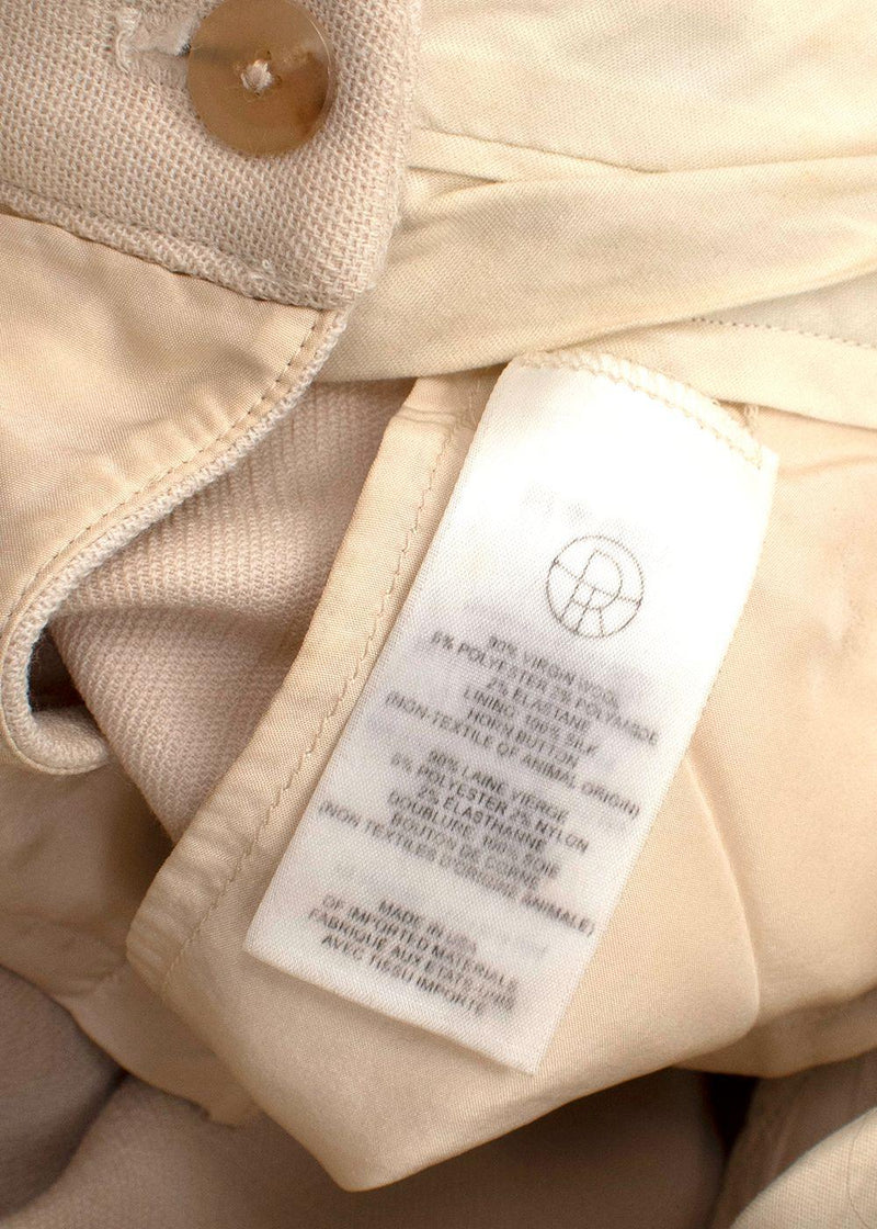 The Row Beige Wool Tailored Trousers