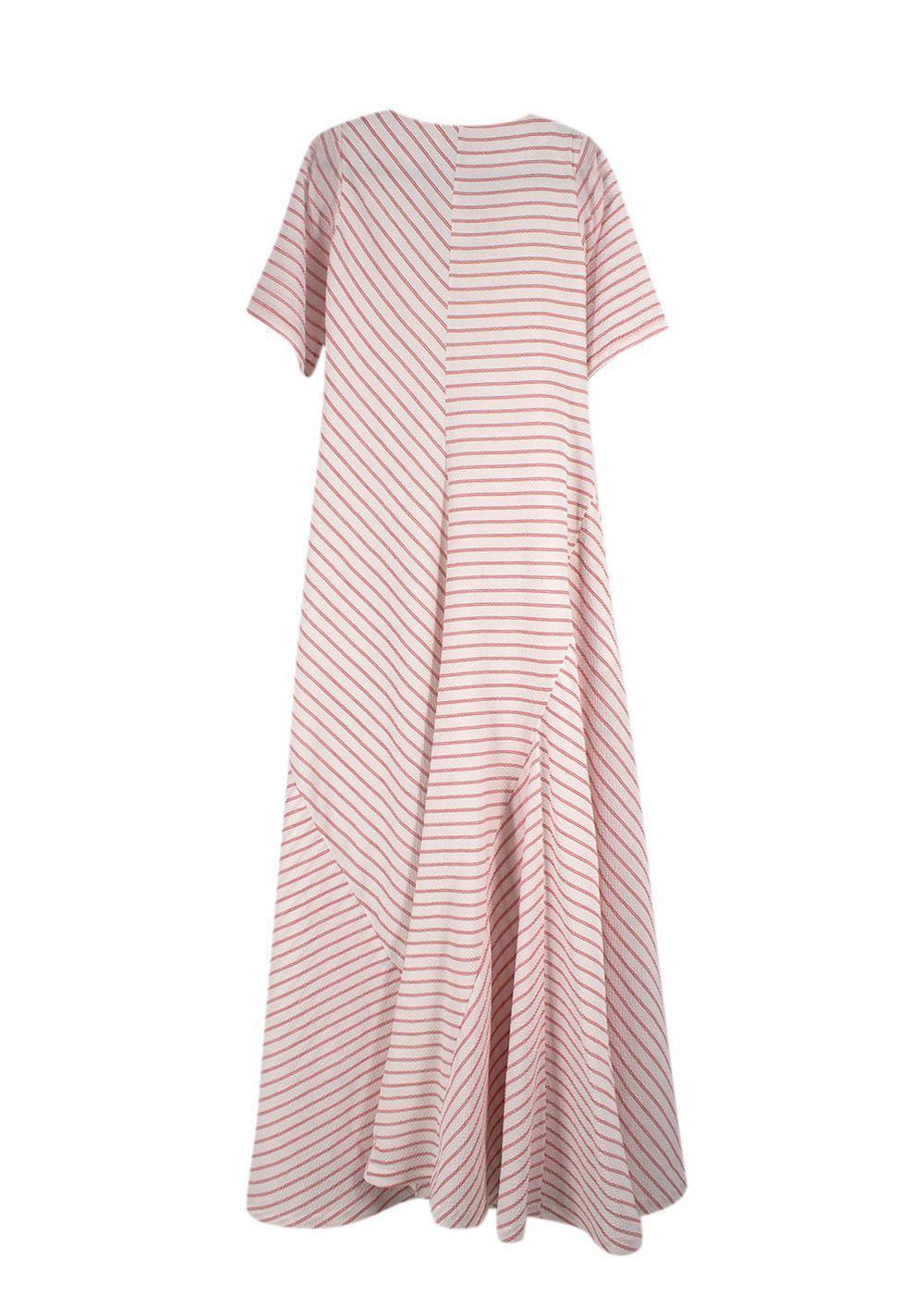 Rosie Assoulin White and Red Striped Dress