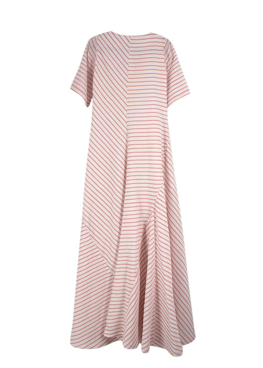 Rosie Assoulin White and Red Striped Dress