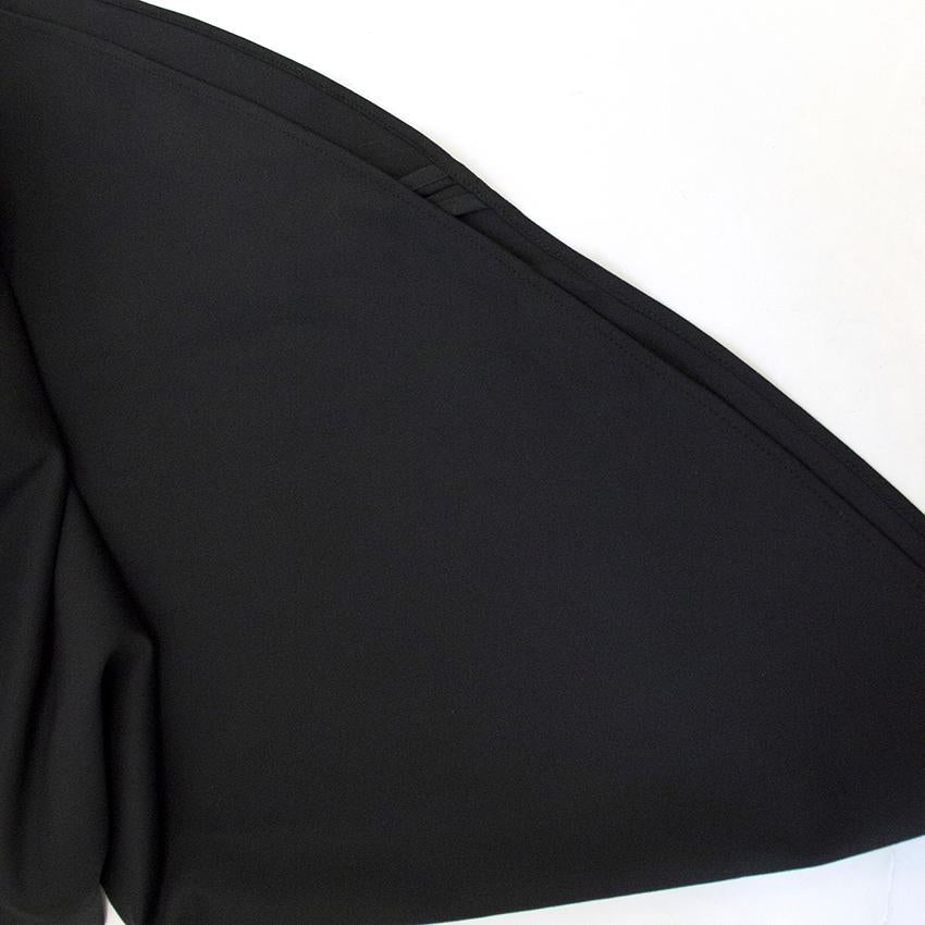 Osman black asymmetrical skirt with pockets