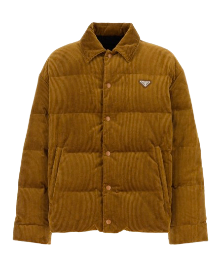Prada Ochre Corduroy Down Jacket