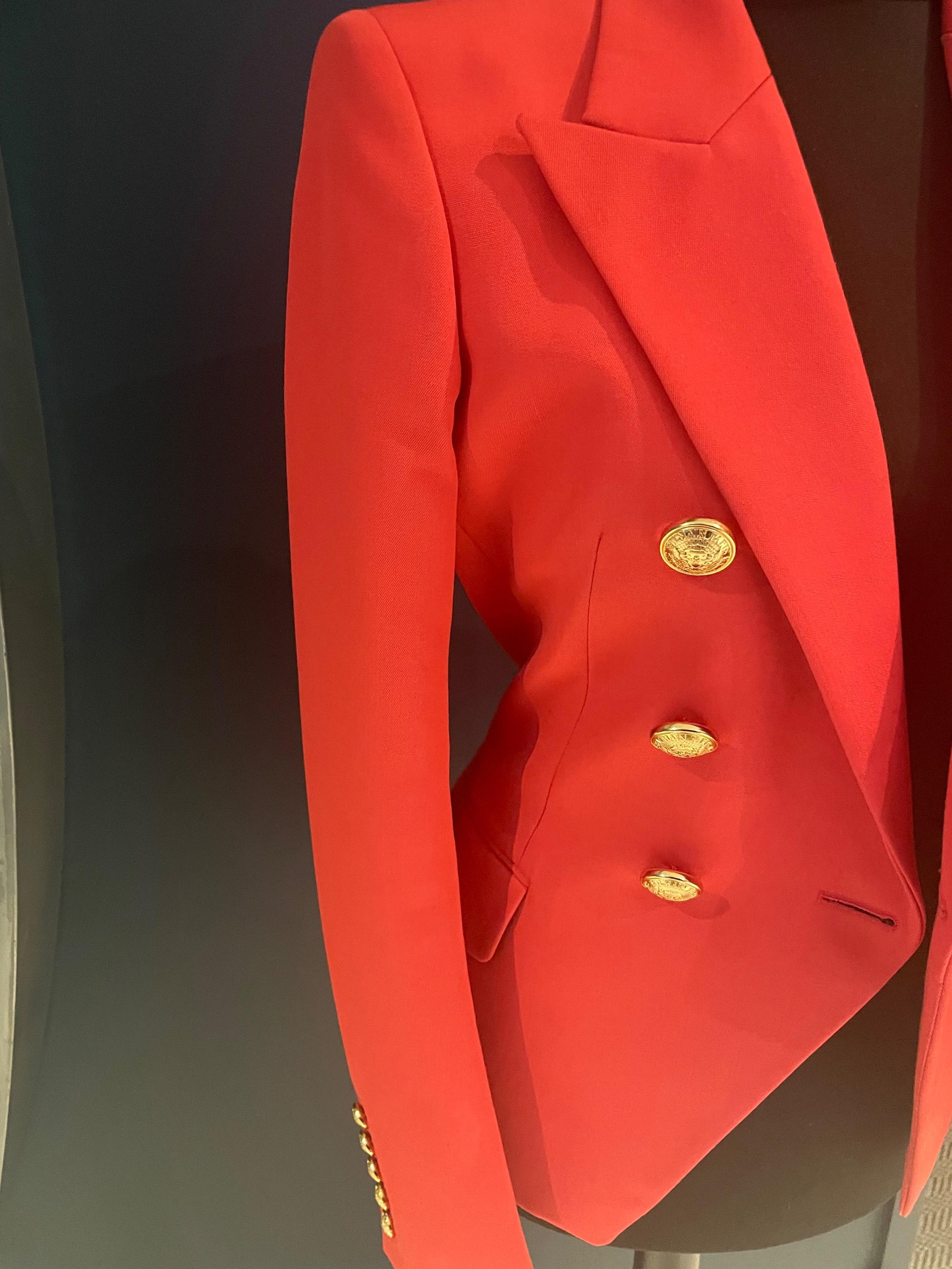 Balmain Deep Pink Double Breasted Blazer