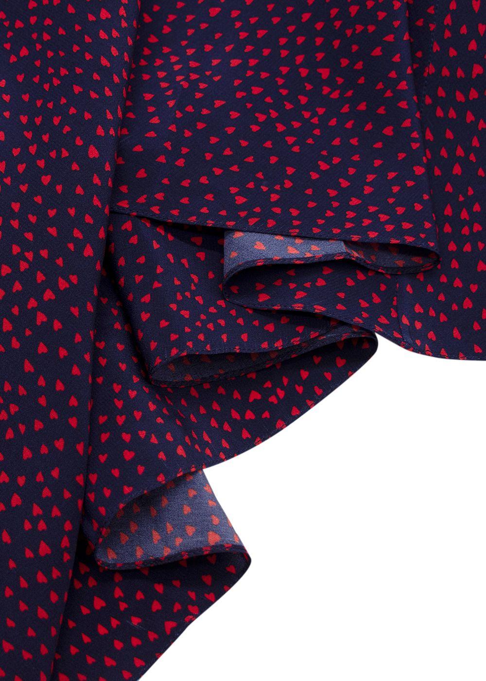 Christian Dior Navy Printed Bardot Silk Dress