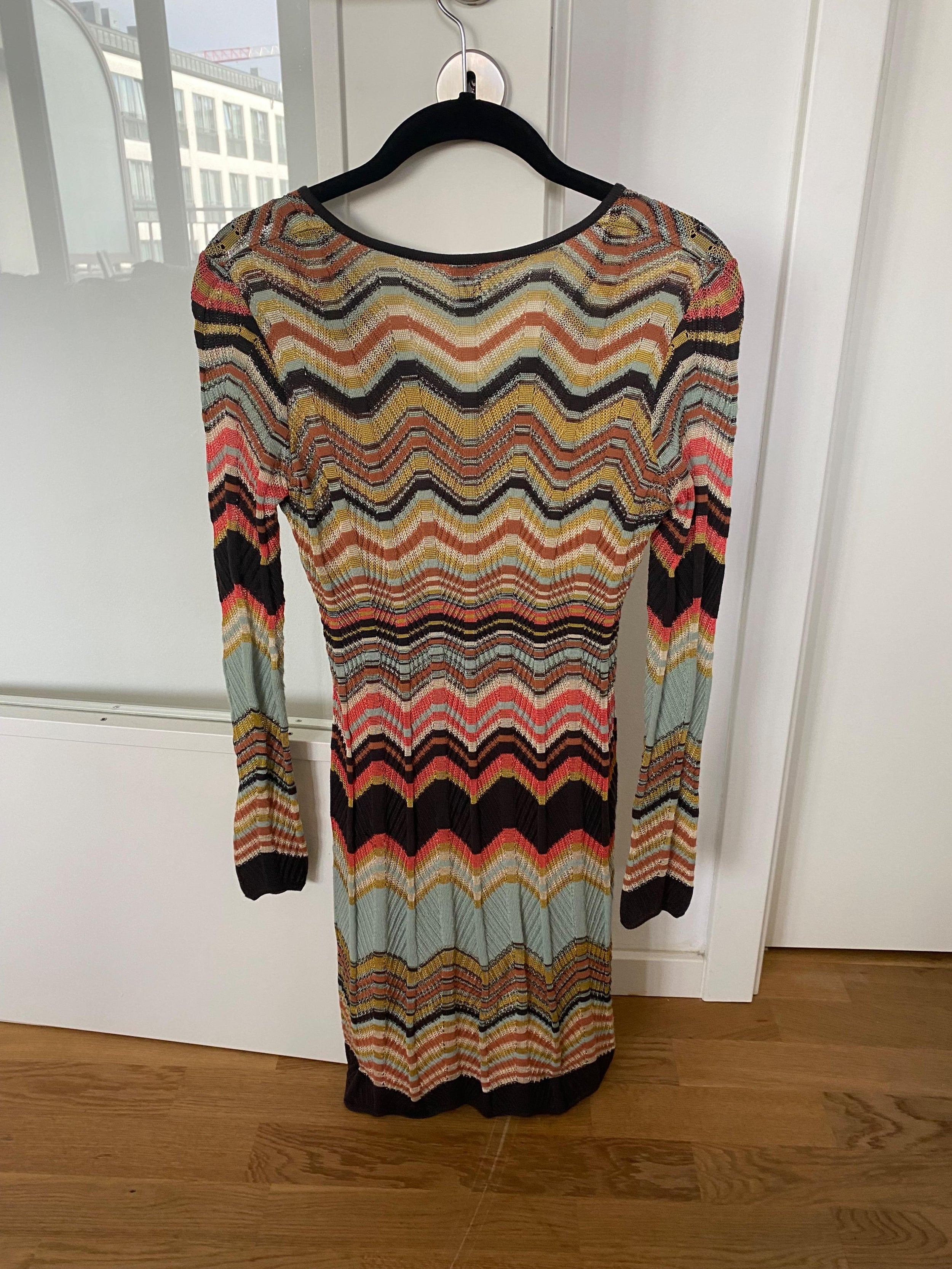 M Multioloured Zig Zag Knit Dress