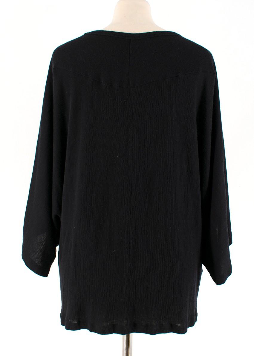 McQ By Alexander McQueen Black Kimono T-Shirt Top