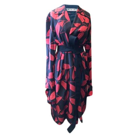 Marni Red & Black Kimono Coat