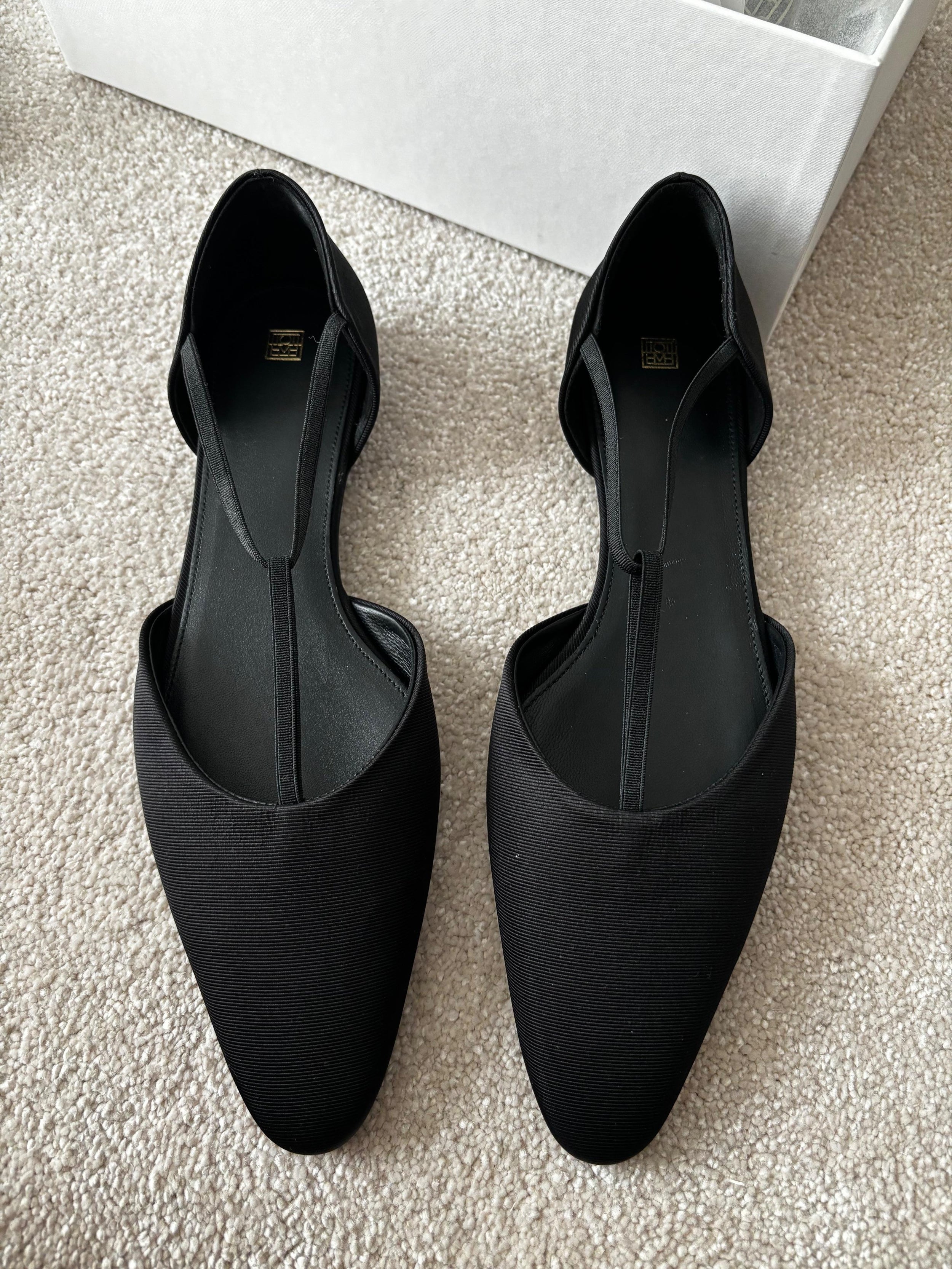 The T-strap grosgrain point-toe flats