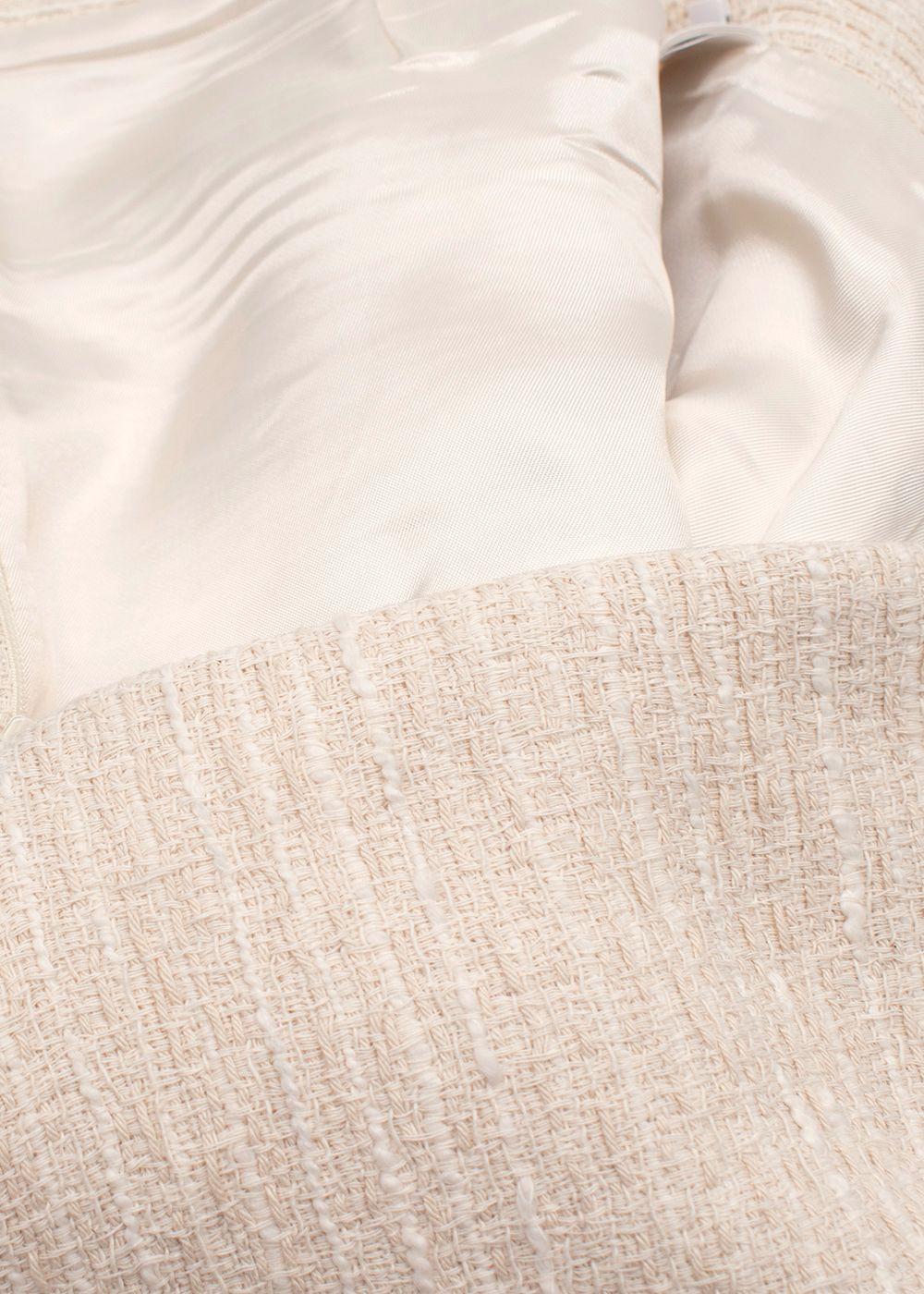Claudie Pierlot Cream Tweed Mini Skirt