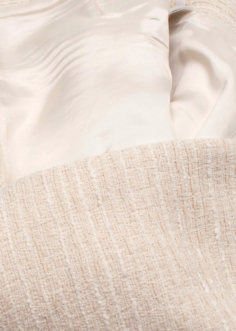 Claudie Pierlot Cream Tweed Mini Skirt