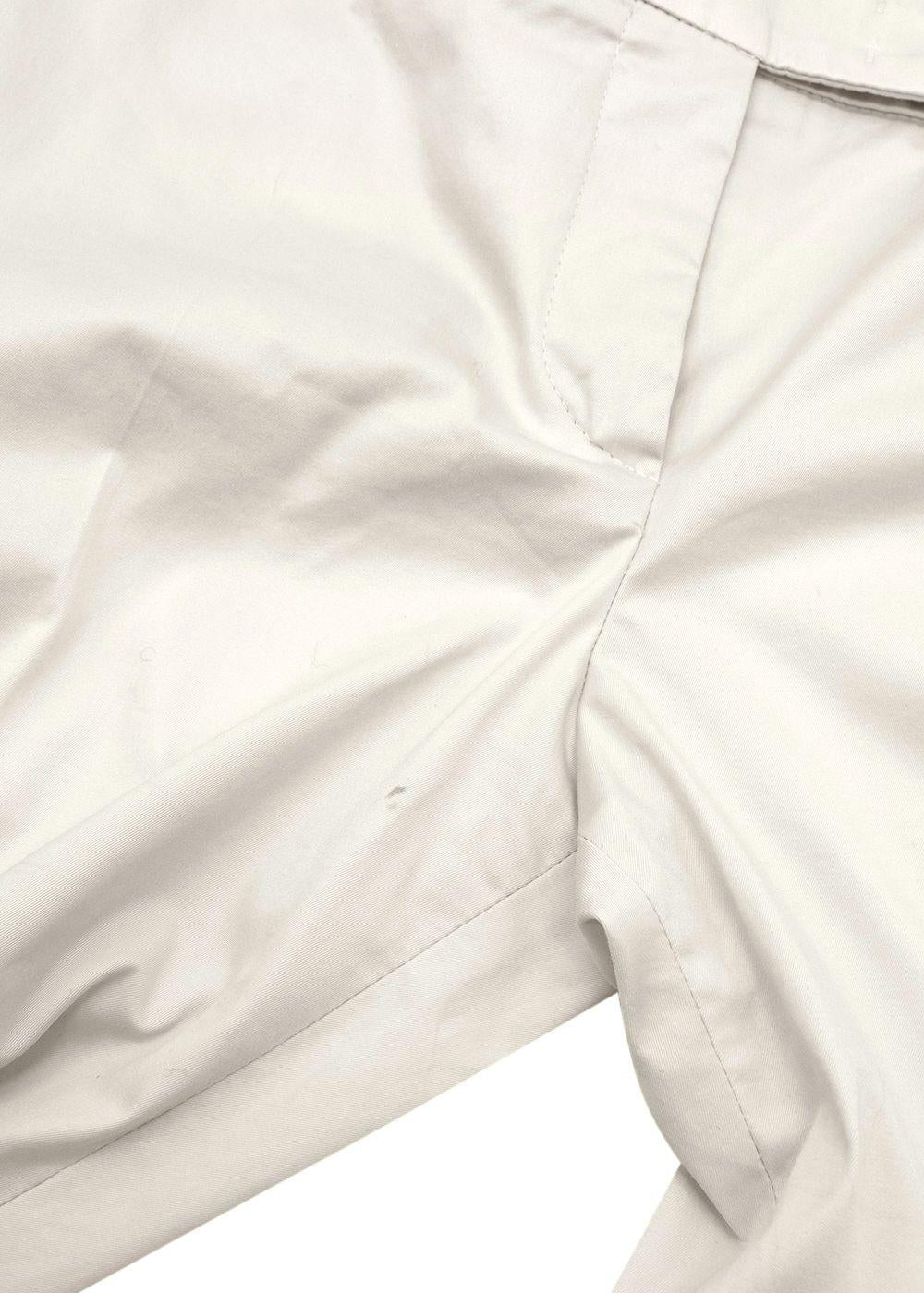 Cream Cropped Trousers