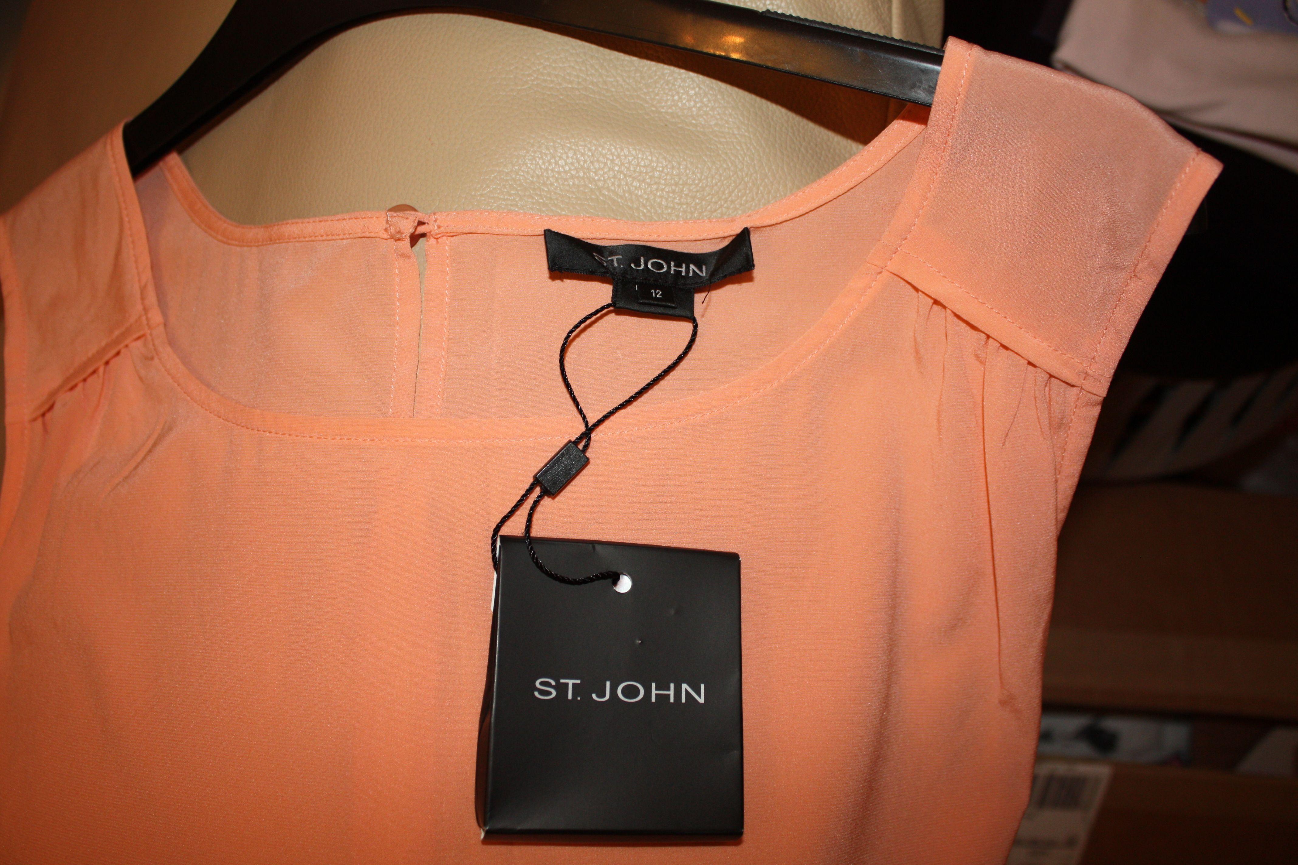 St John sleeveless silk top