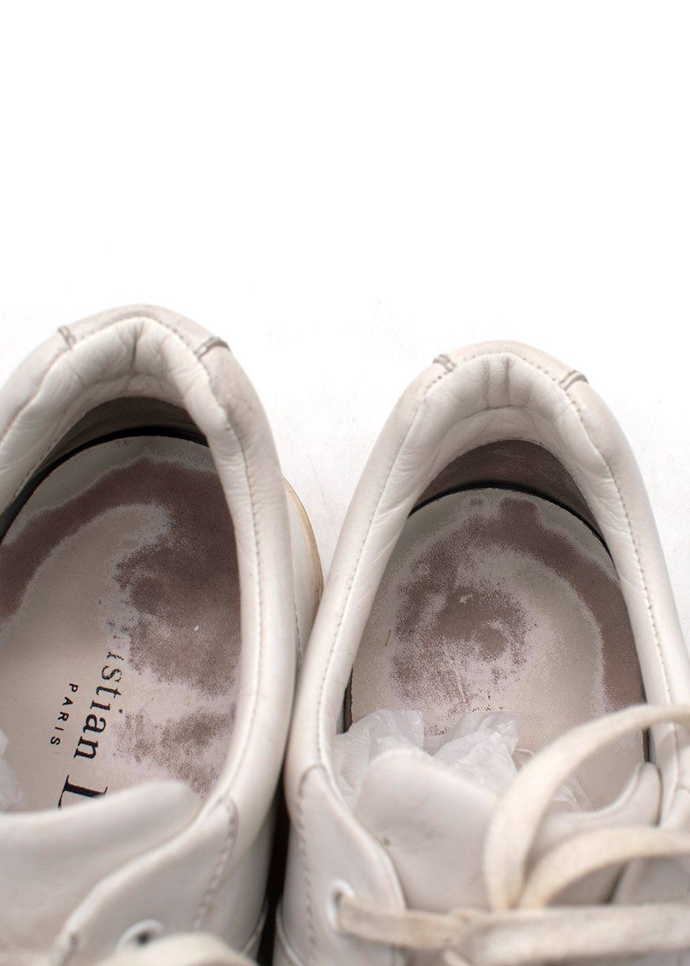 Dior White Suede Toe Cap Leather Bee Trainers