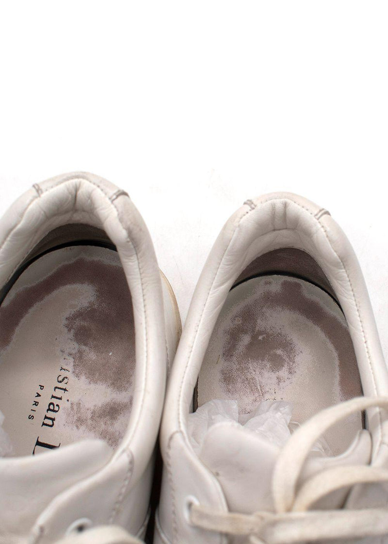 Dior White Suede Toe Cap Leather Bee Trainers