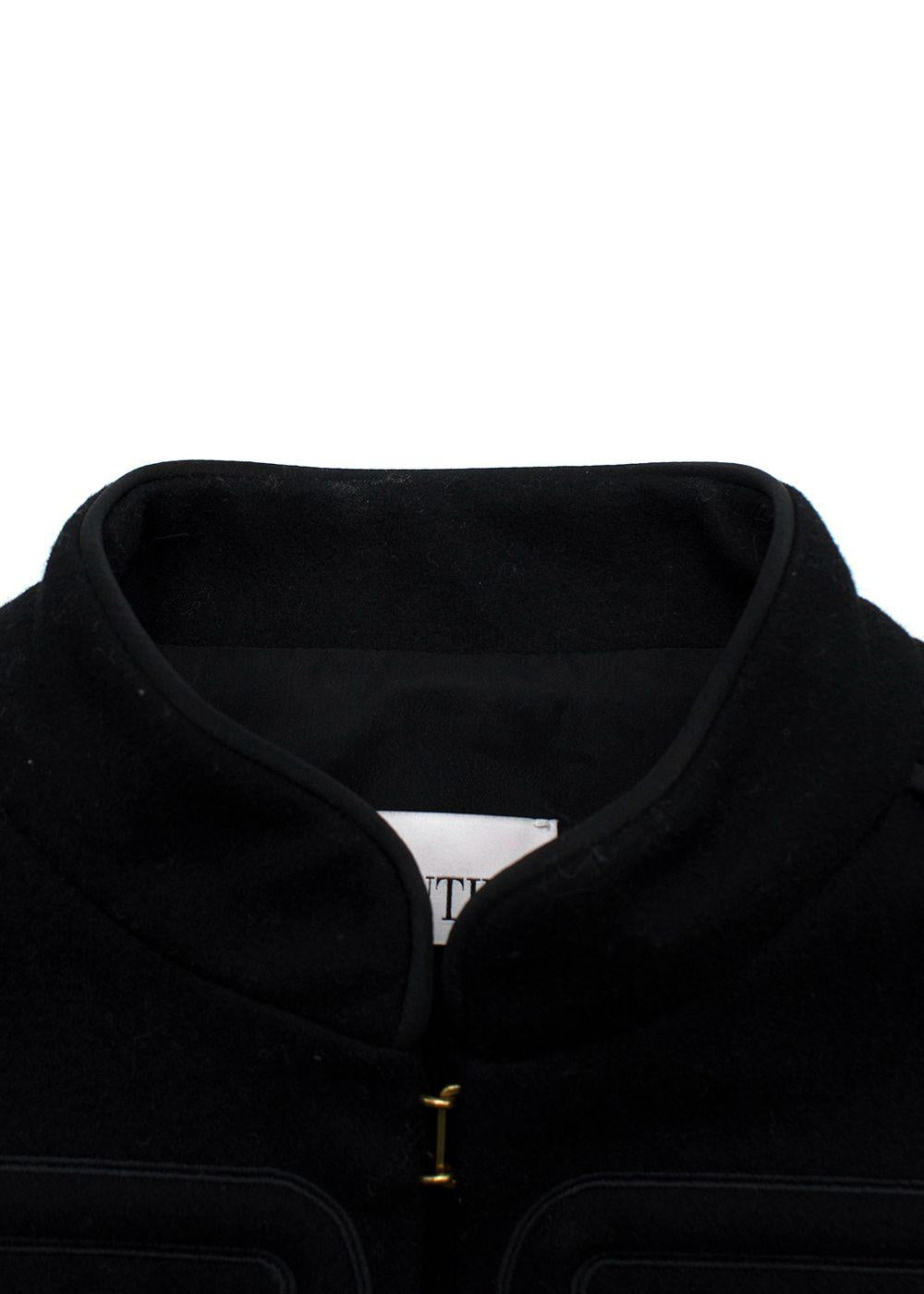 Red Valentino Black Wool Blend Cape