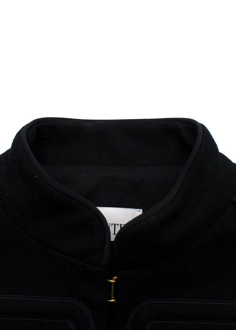 Red Valentino Black Wool Blend Cape