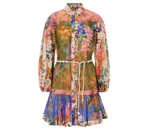 Zimmermann Tropicana Short Belted Dress