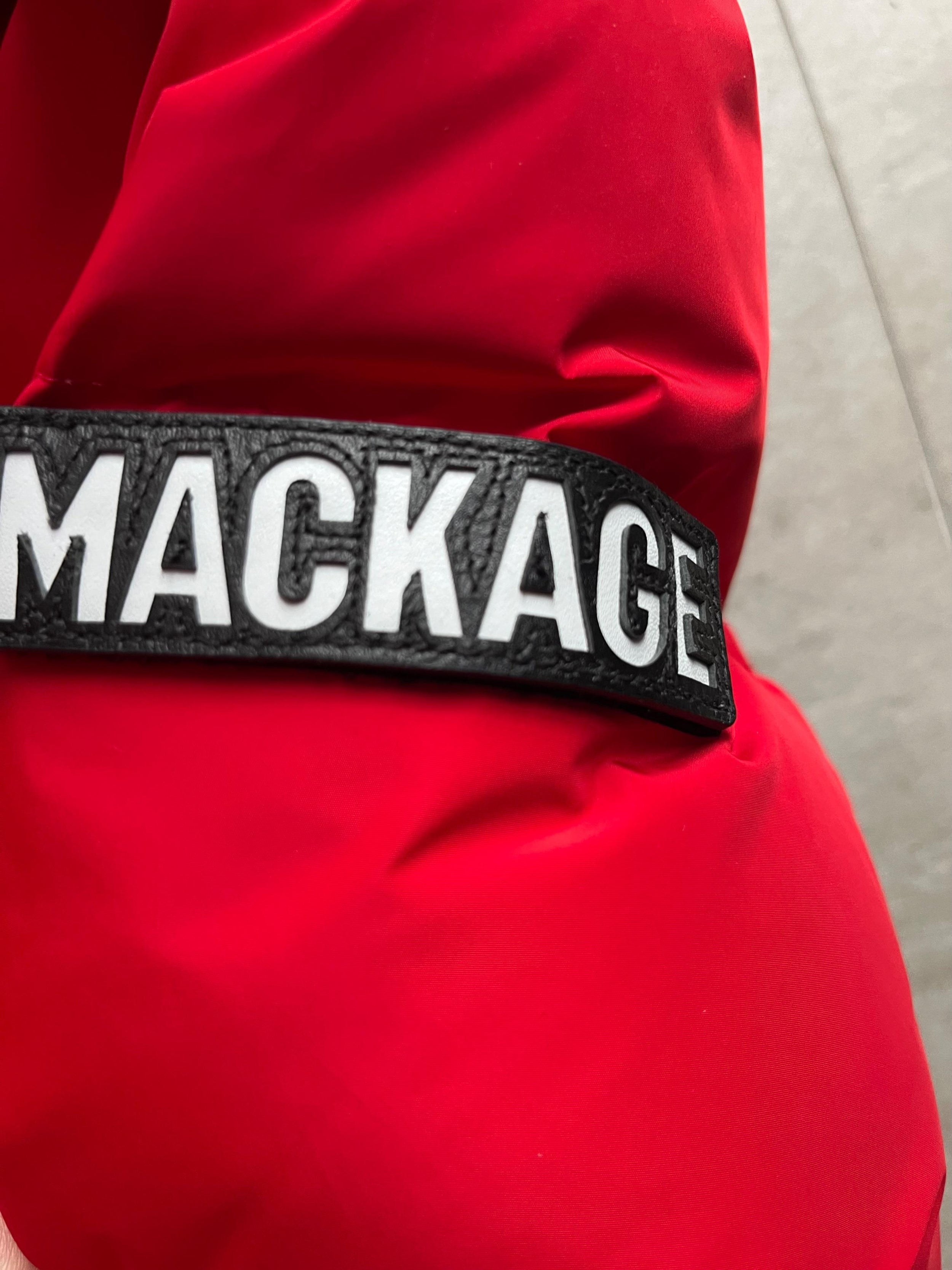 Mackage Red Aubrie Hooded Shell Jacket