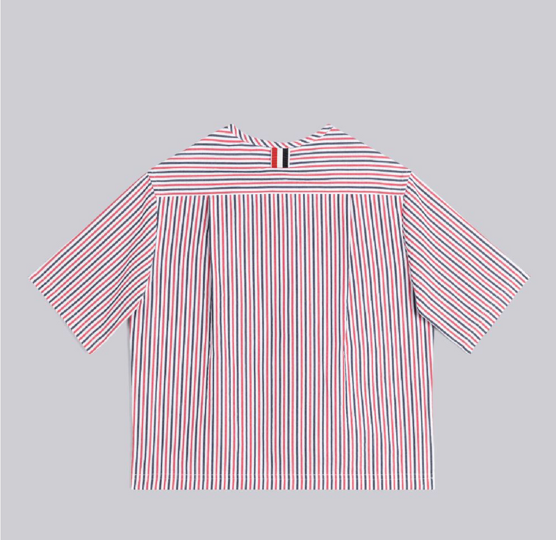 Thom Browne Short Sleeve Boxy Patch Pocket Shirt