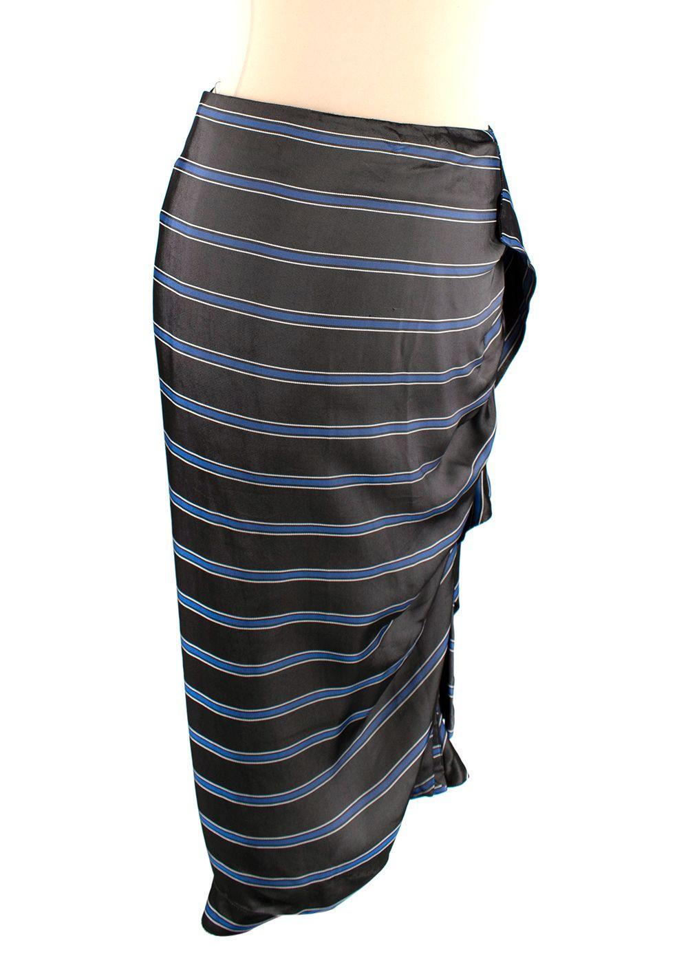 Veronica Beard Striped Midi Skirt
