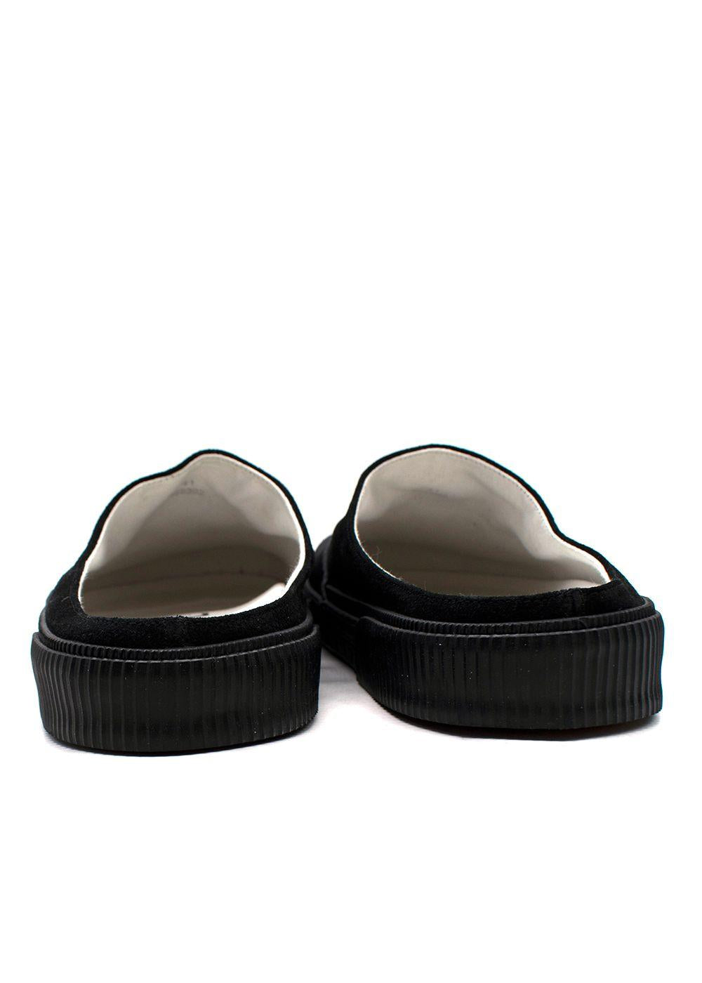 Loewe Black Suede Plimsoll Mules