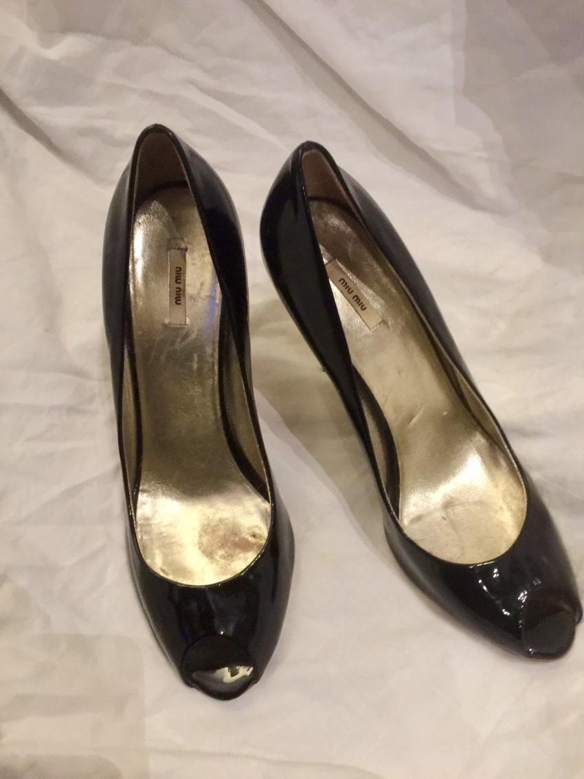 Miu Miu Peep-Toe Patent Pumps