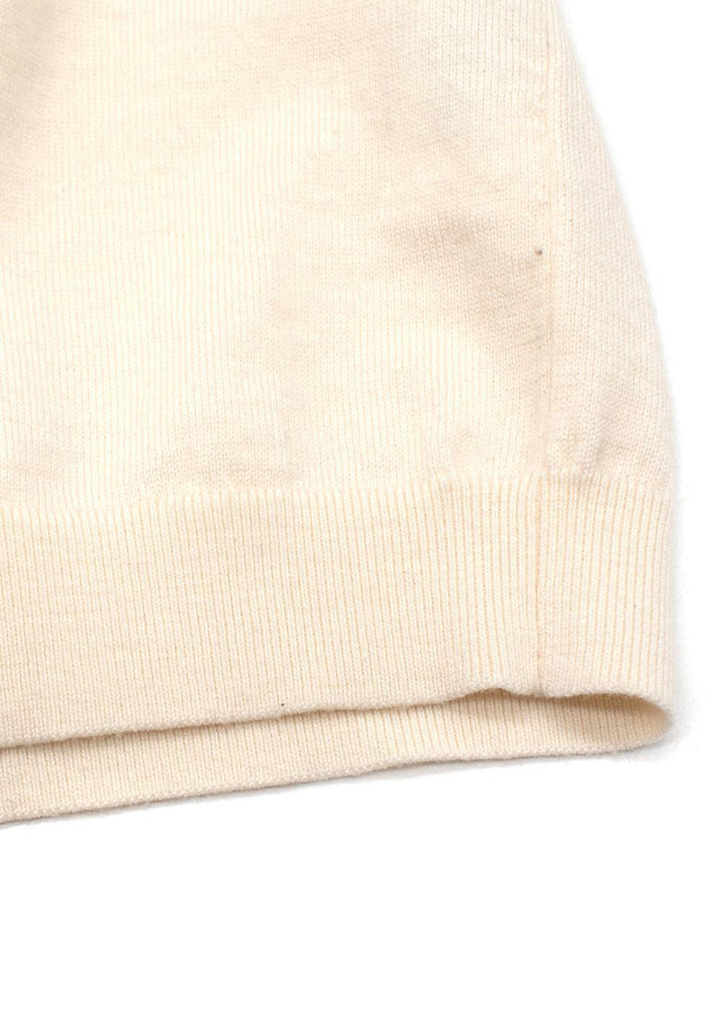 JW Anderson Off White Merino Sleeveless Knit