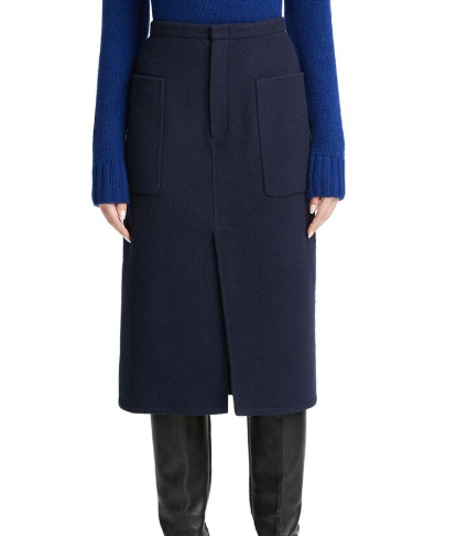 Vince Brushed Recycled Wool-Blend Pencil Skirt