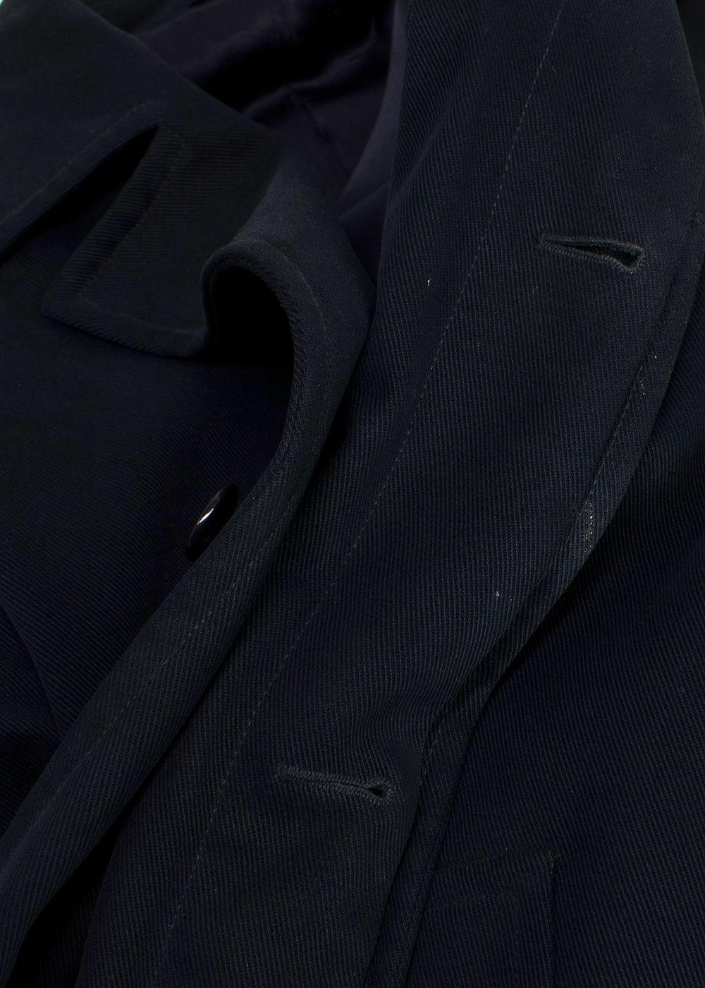 Torrente Navy Cotton Single-breasted Coat